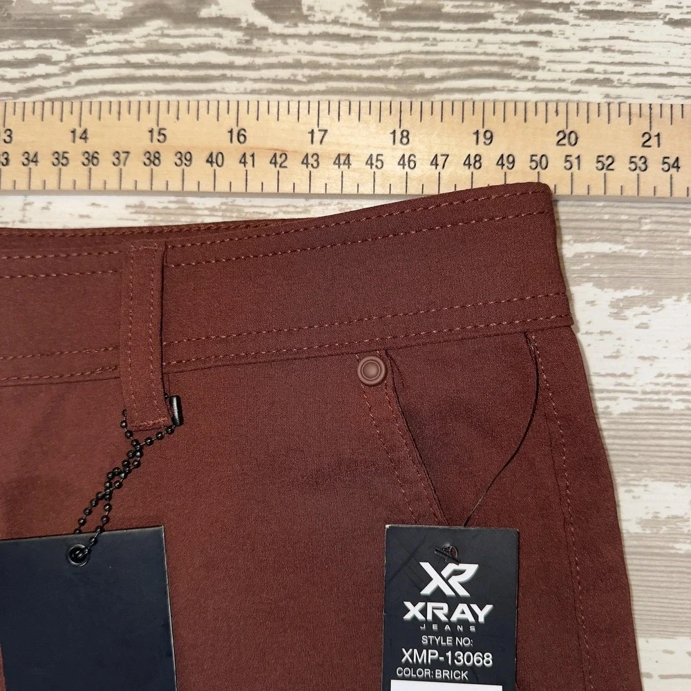 Xray Jeans Pants Mens 38 Brick Stretch Chino Straight Leg Casual Flat Front‎